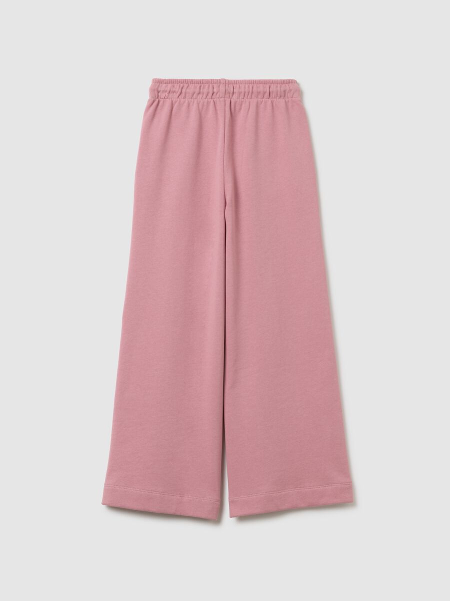 Girls' pure cotton pink culotte trousers_1