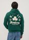 Felpa verde con cappuccio in misto cotone a tema Boston Celtics_3