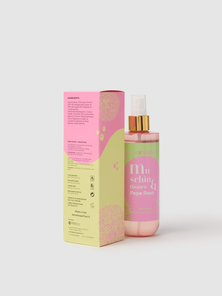 Body Spray per il corpo con note di pepe rosa e muschio, fresco e vivace, cremoso e avvolgente._1