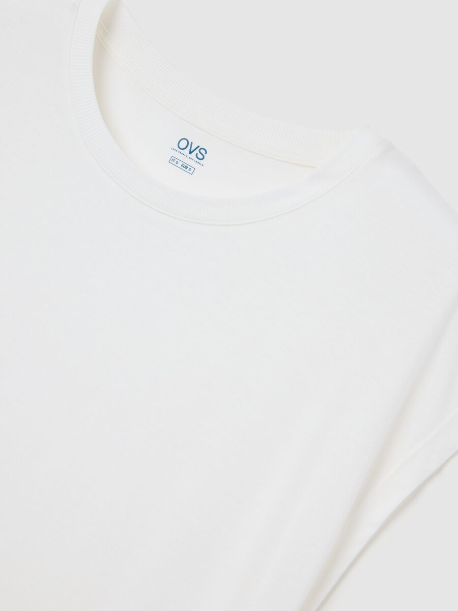 White Stretchy Viscose T-shirt by Ovs_5