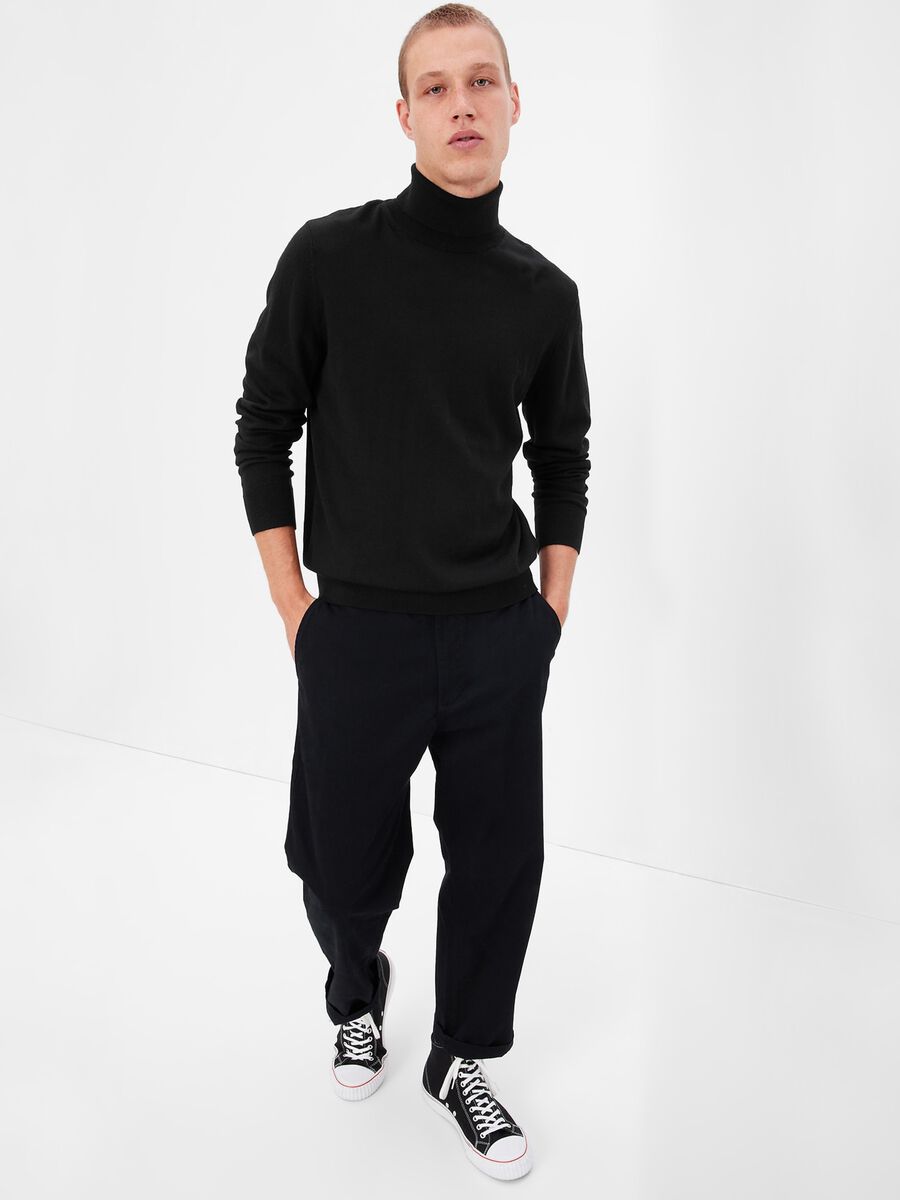 Turtle-neck Merino wool pullover_0