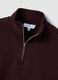 Purple cotton-blend layered half-zip sweatshirt, regular fit_1