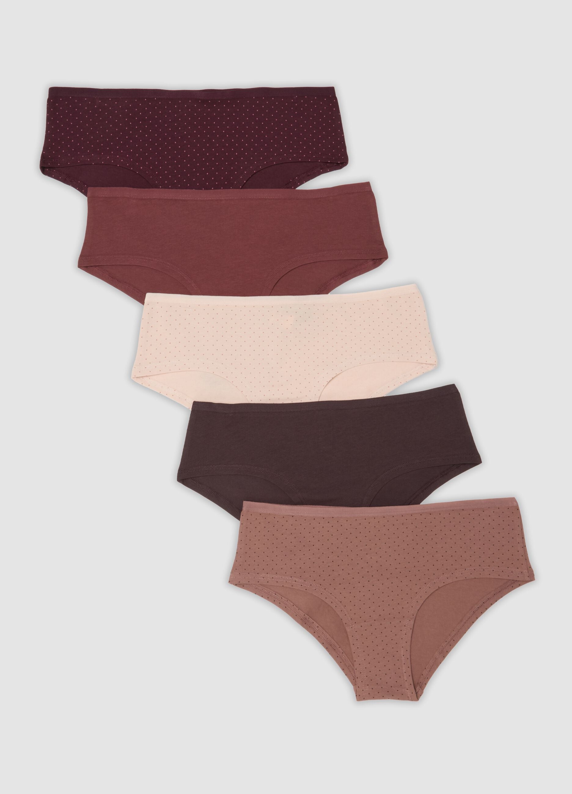 Pack of five organic stretch cotton briefs