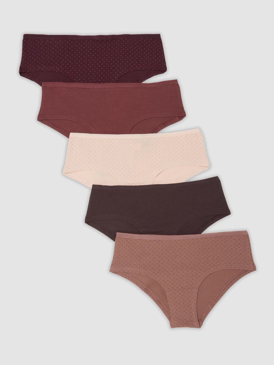 Multipack di cinque slip in cotone organico elasticizzato_0