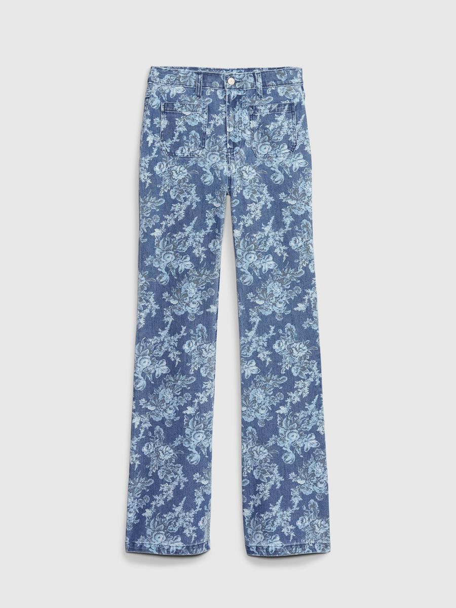 Jeans flare fit con stampa LoveShackFancy_5