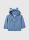 Full-zip sweatshirt with hood, logo embroidery and teddy bear_0