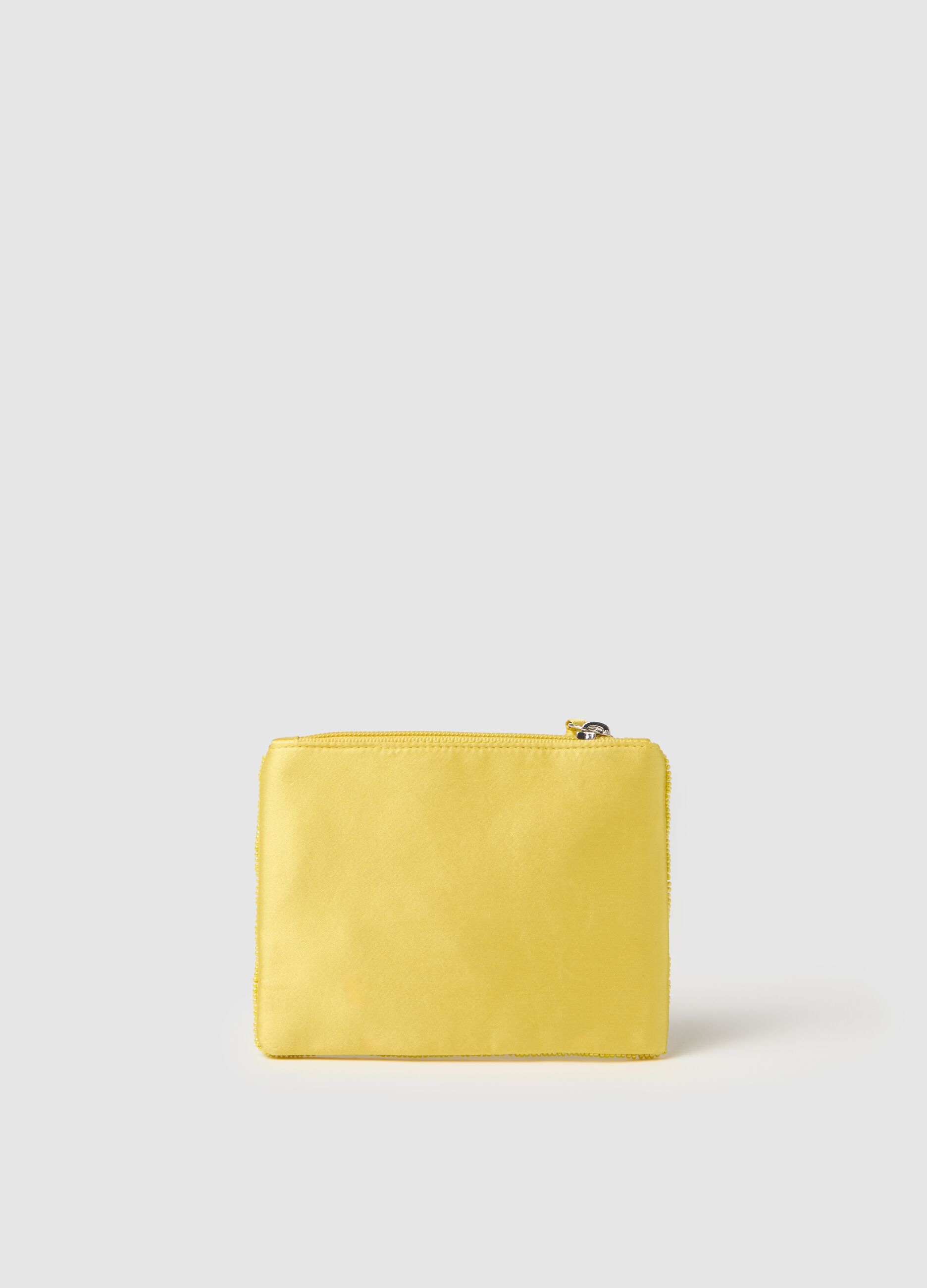 Yellow wallet with decorative glass details by Ovs