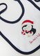 Twin pack of newborn Christmas bibs in pure white cotton_2