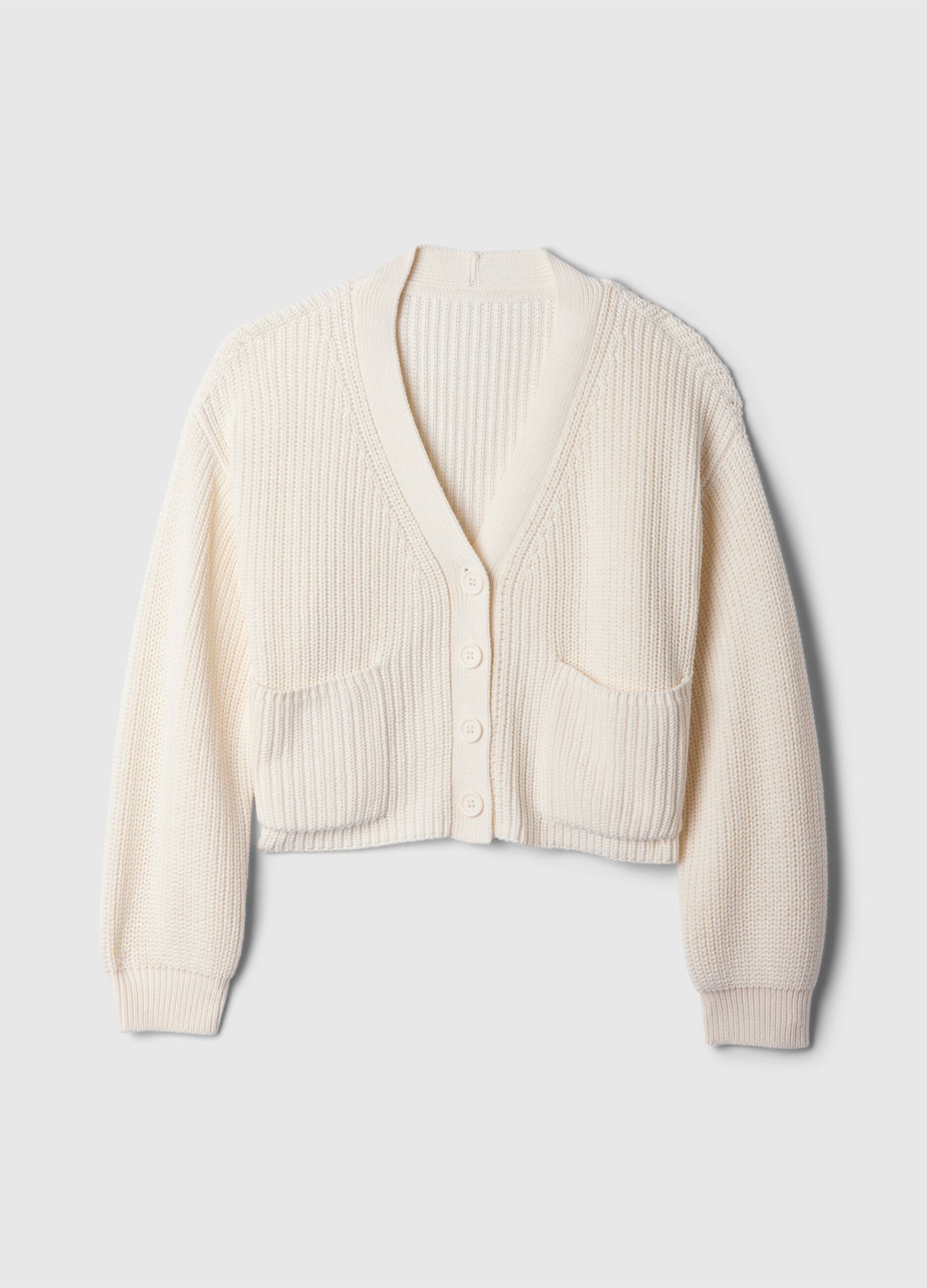 Cardigan crop a coste inglesi