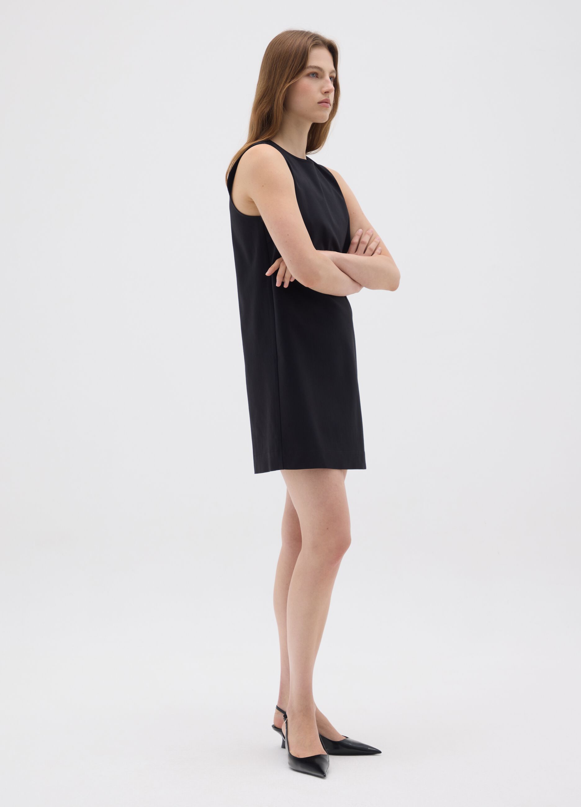 Black viscose blend women's dress