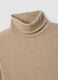 Beige stretch viscose crew-neck jumper, regular fit_1