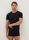 Pack of three black crew-neck cotton t-shirts in regular fit_0