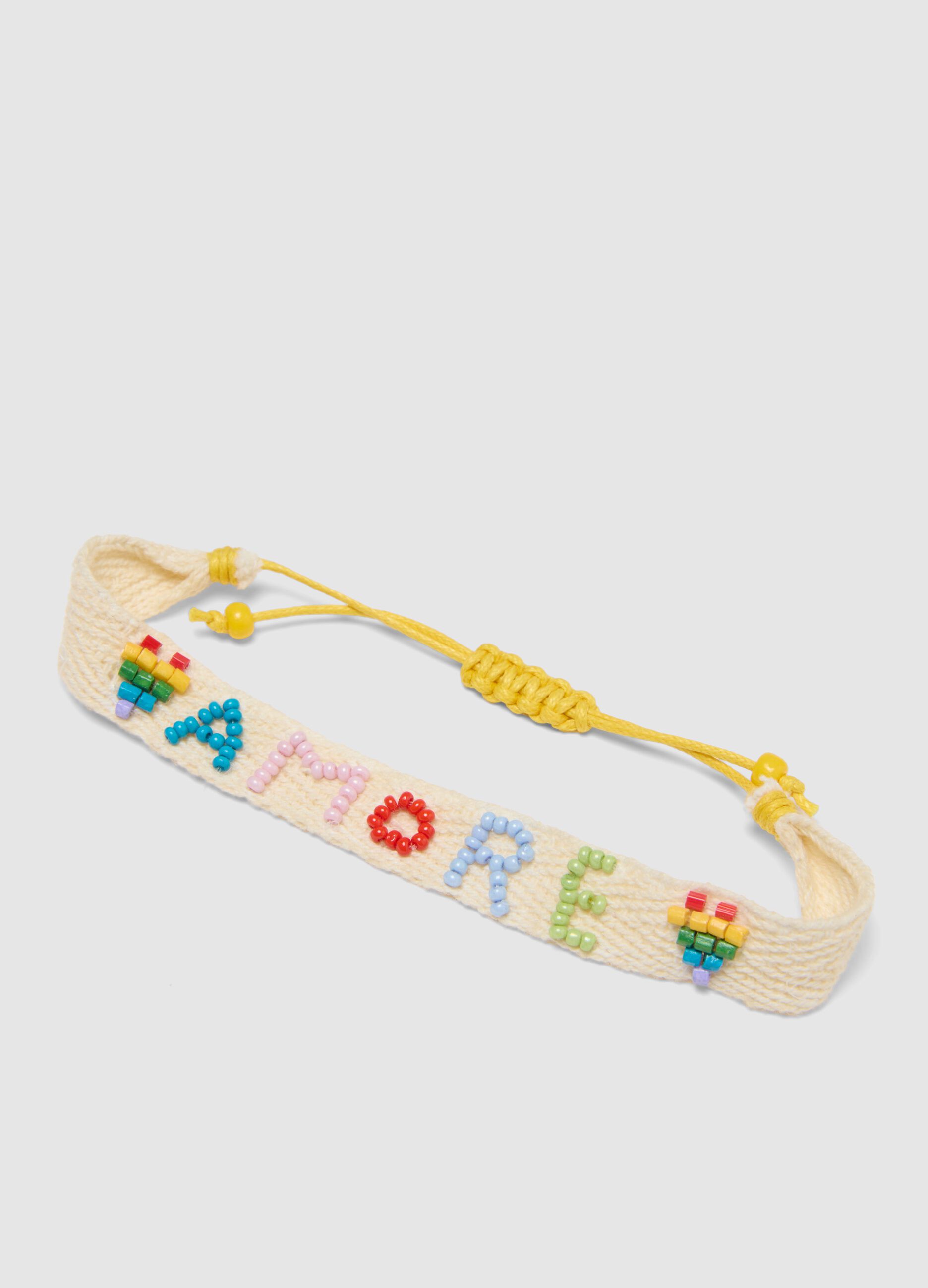 Multicolour bracelet twin pack with coloured glass beads