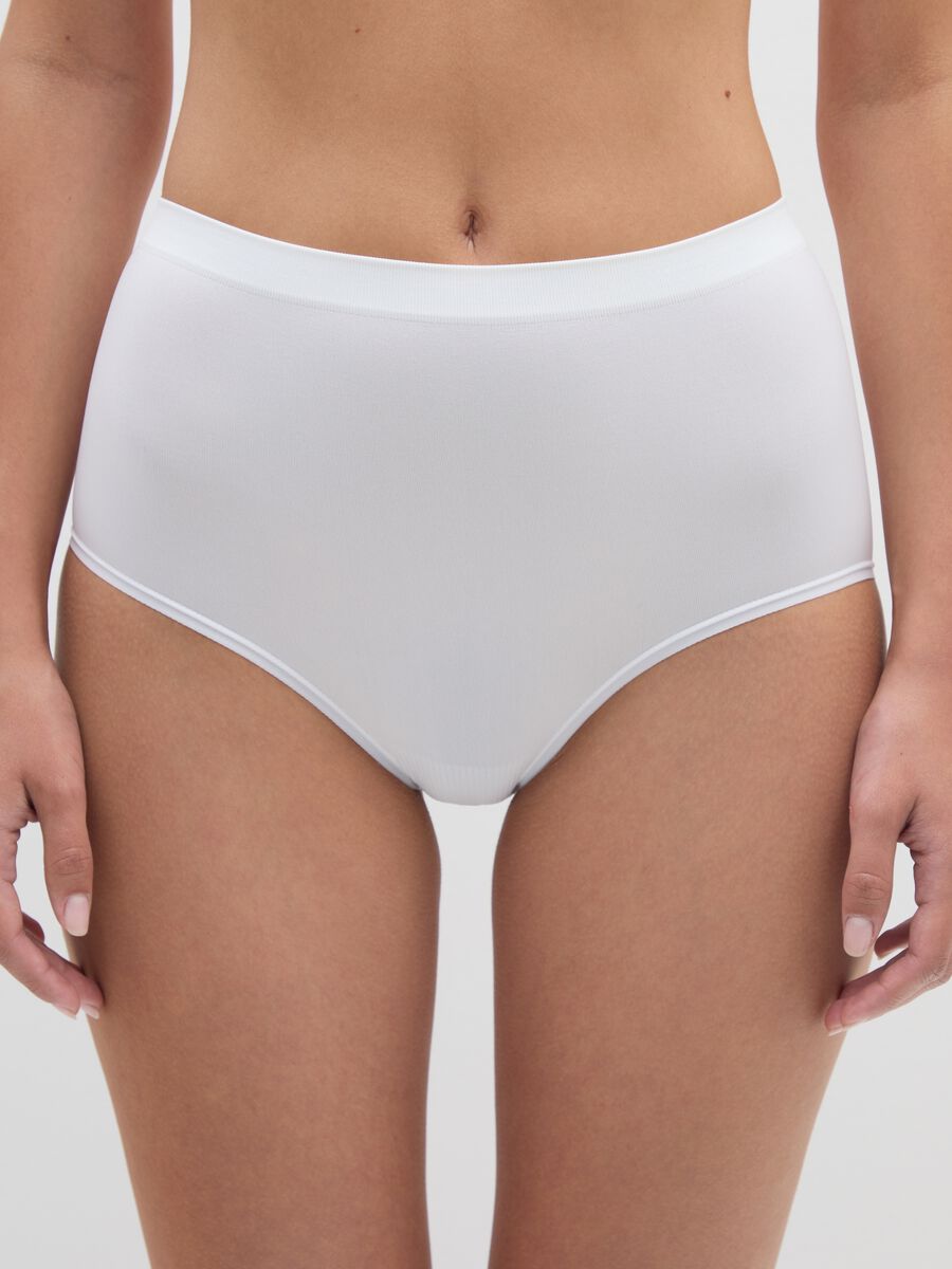 Slip in tessuto elasticizzato bianco_1