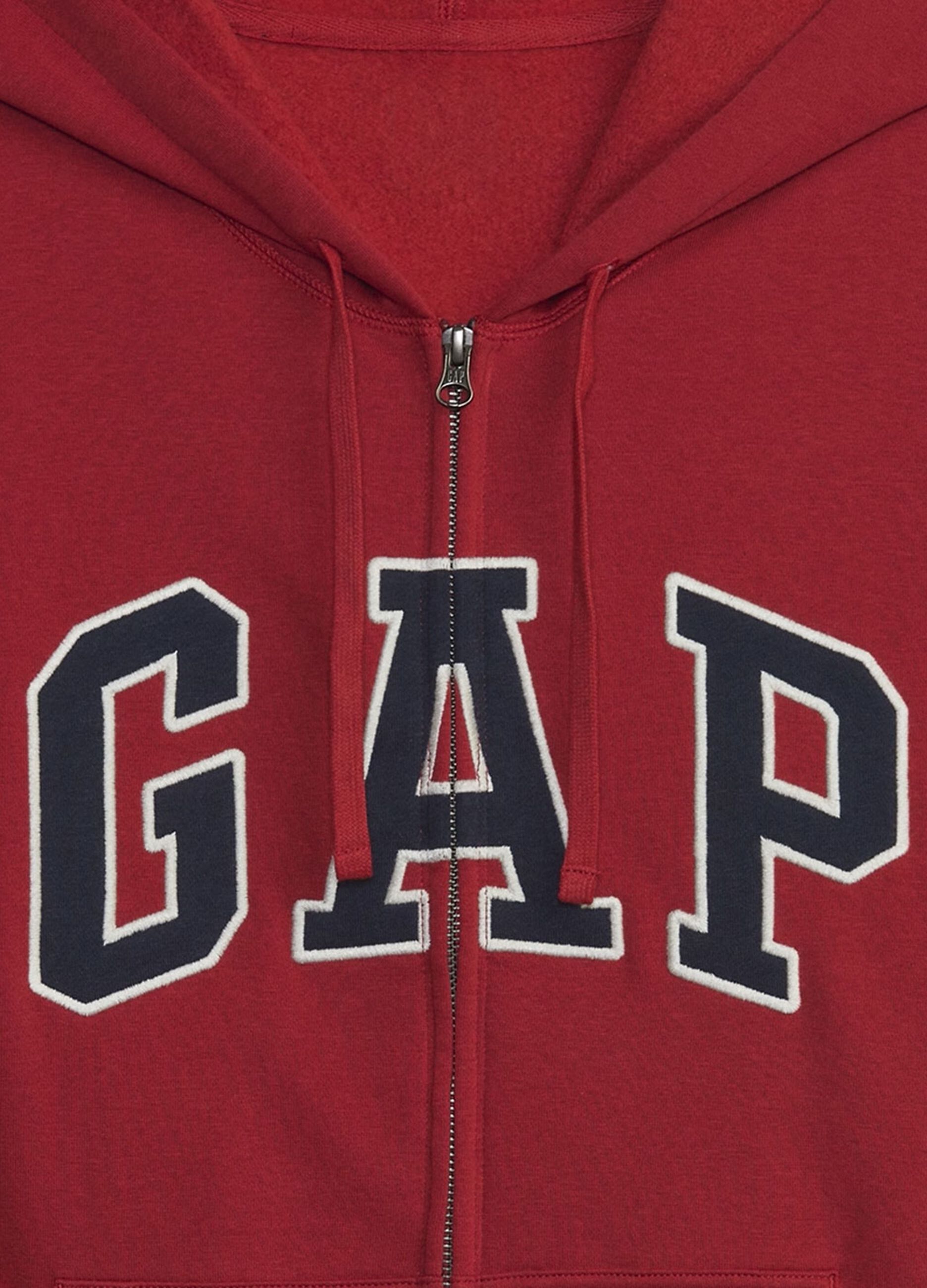 Full-zip con cappuccio ricamo logo