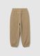 Beige Stretch Fabric Trousers_1