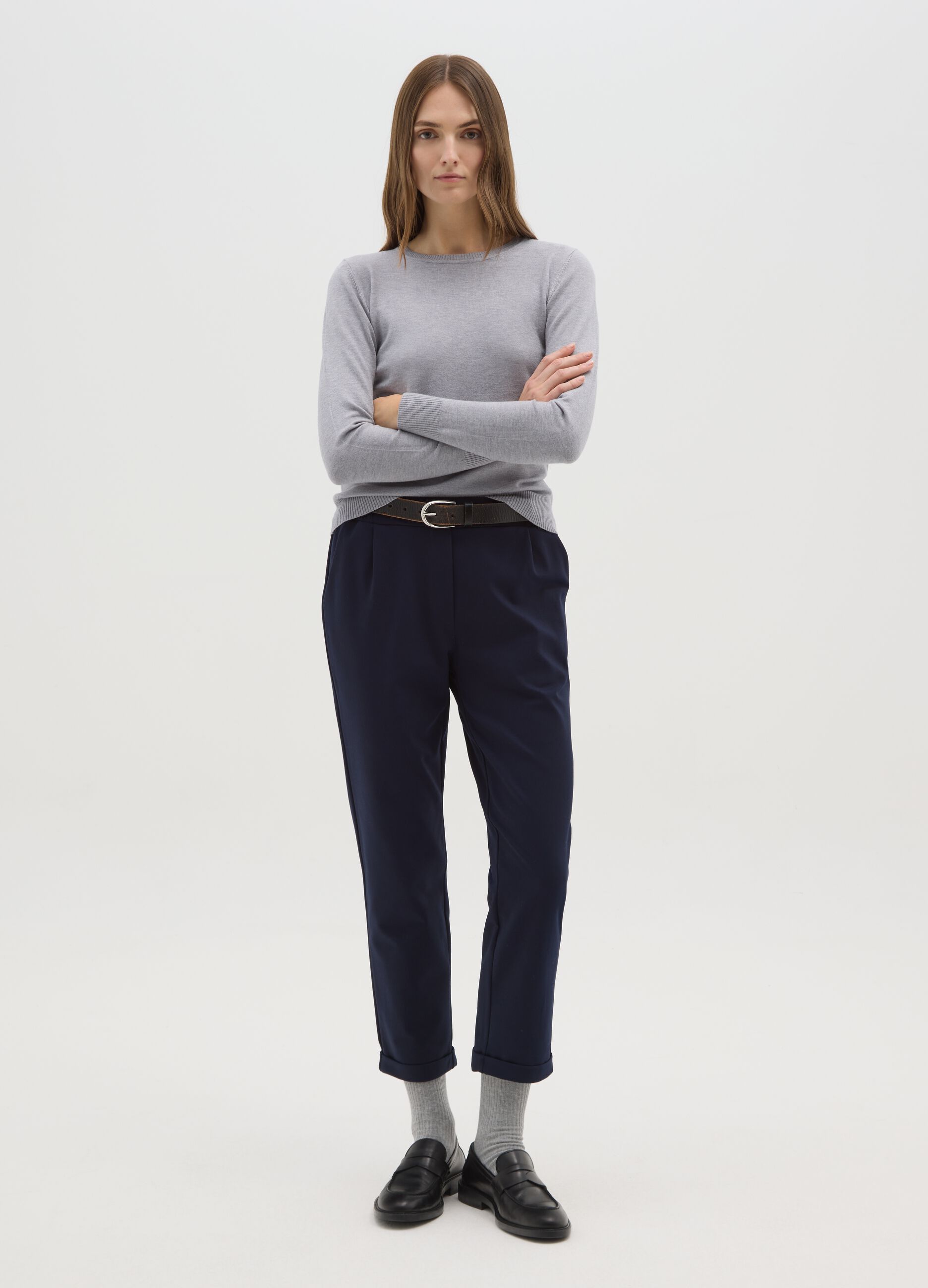 Blue trousers in regular fit