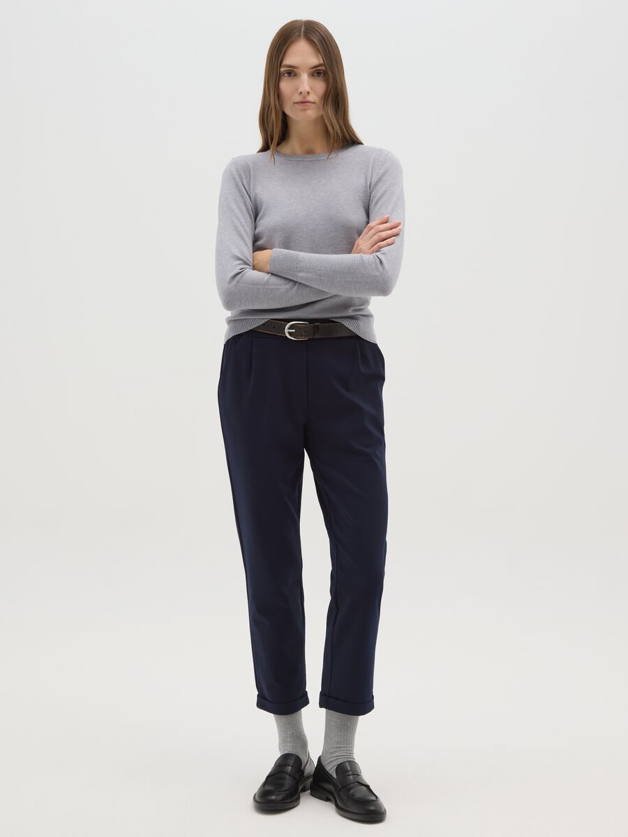 Pantaloni blu regular fit_0