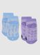 Girl's multicolour cotton blend socks bipack set_1