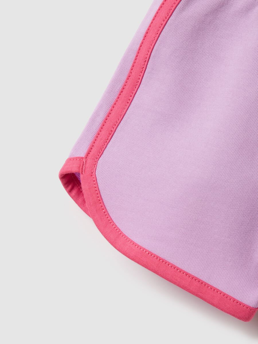 Girls' multicolour pure cotton shorts regular fit with elasticated waist_2