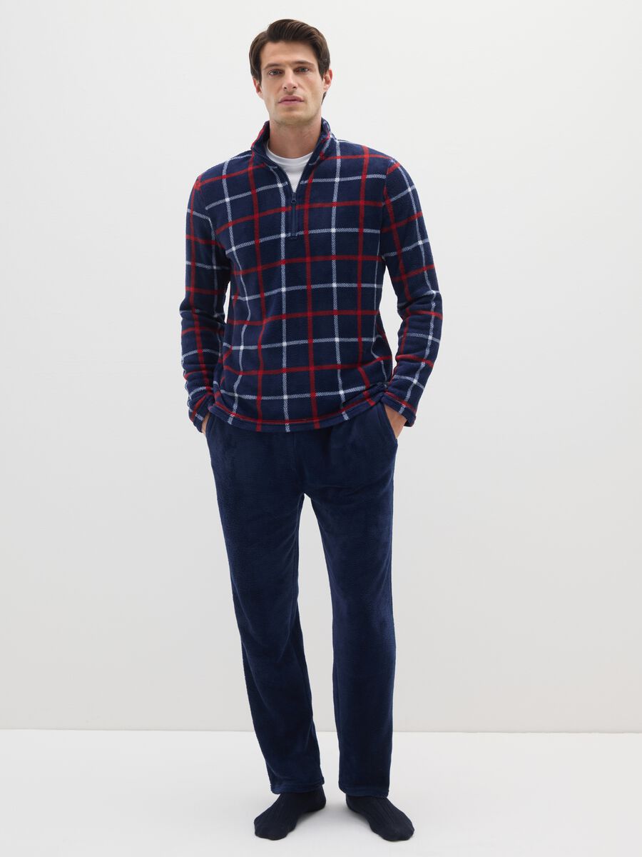 Multicoloured plaid regular fit pyjamas_0