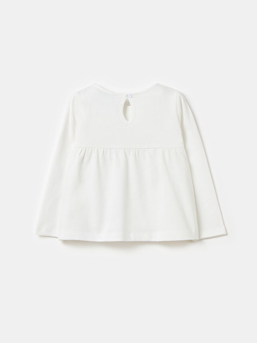 Long-sleeved T-shirt with broderie anglaise_1
