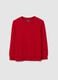 Children's red pure cotton oversized jumper_0