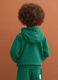 Felpa verde in puro cotone con cappuccio regular fit per bambino_2