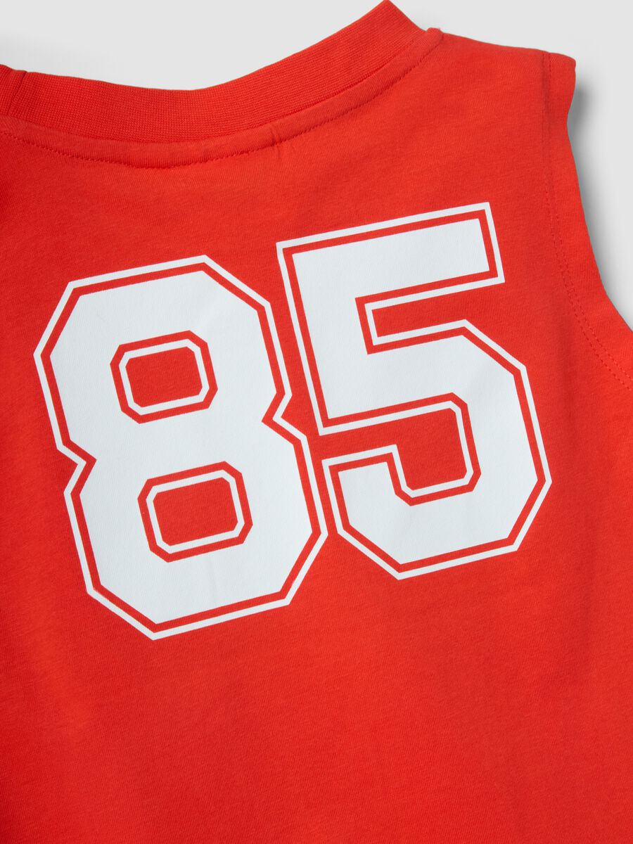 Canotta rossa in puro cotone con stampa Super Mario Bros per bambino_3