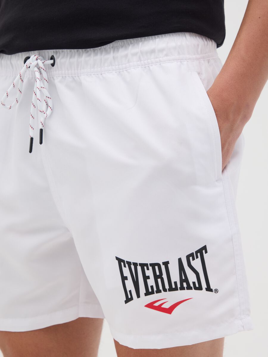 White swimming trunks with logo print_2