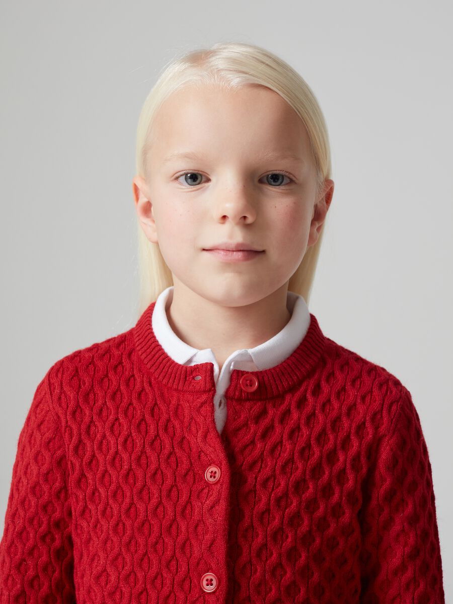 Cardigan con lavorazione ondulata _1