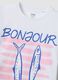 T-shirt bianca in puro cotone con stampa frontale regular fit_1