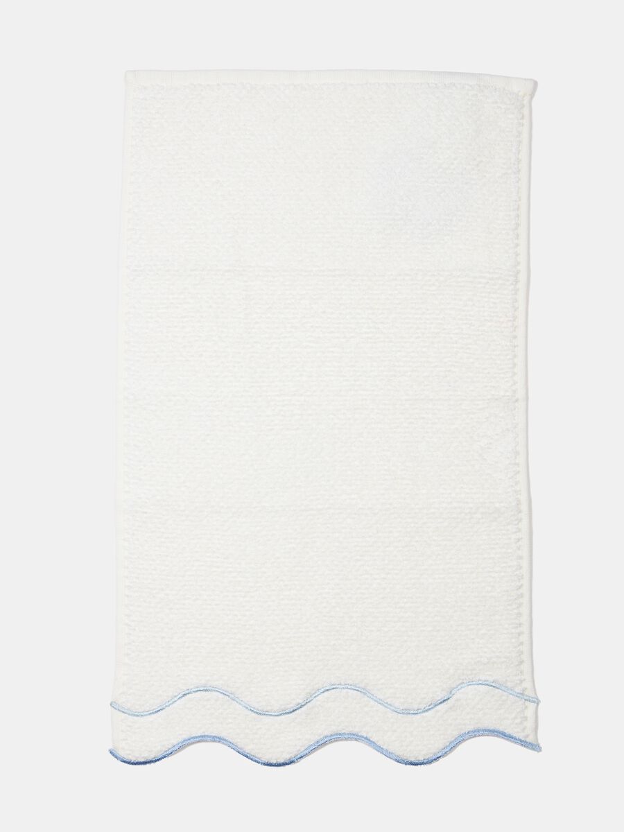 Asciugamano degli ospiti in puro cotone ricamato_0