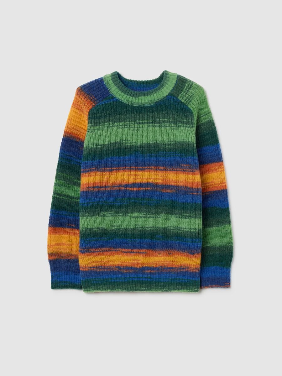 Boys' multicolour striped oversized jumper_0