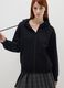 Oversized Black Cotton Blend Sweatshirt_0
