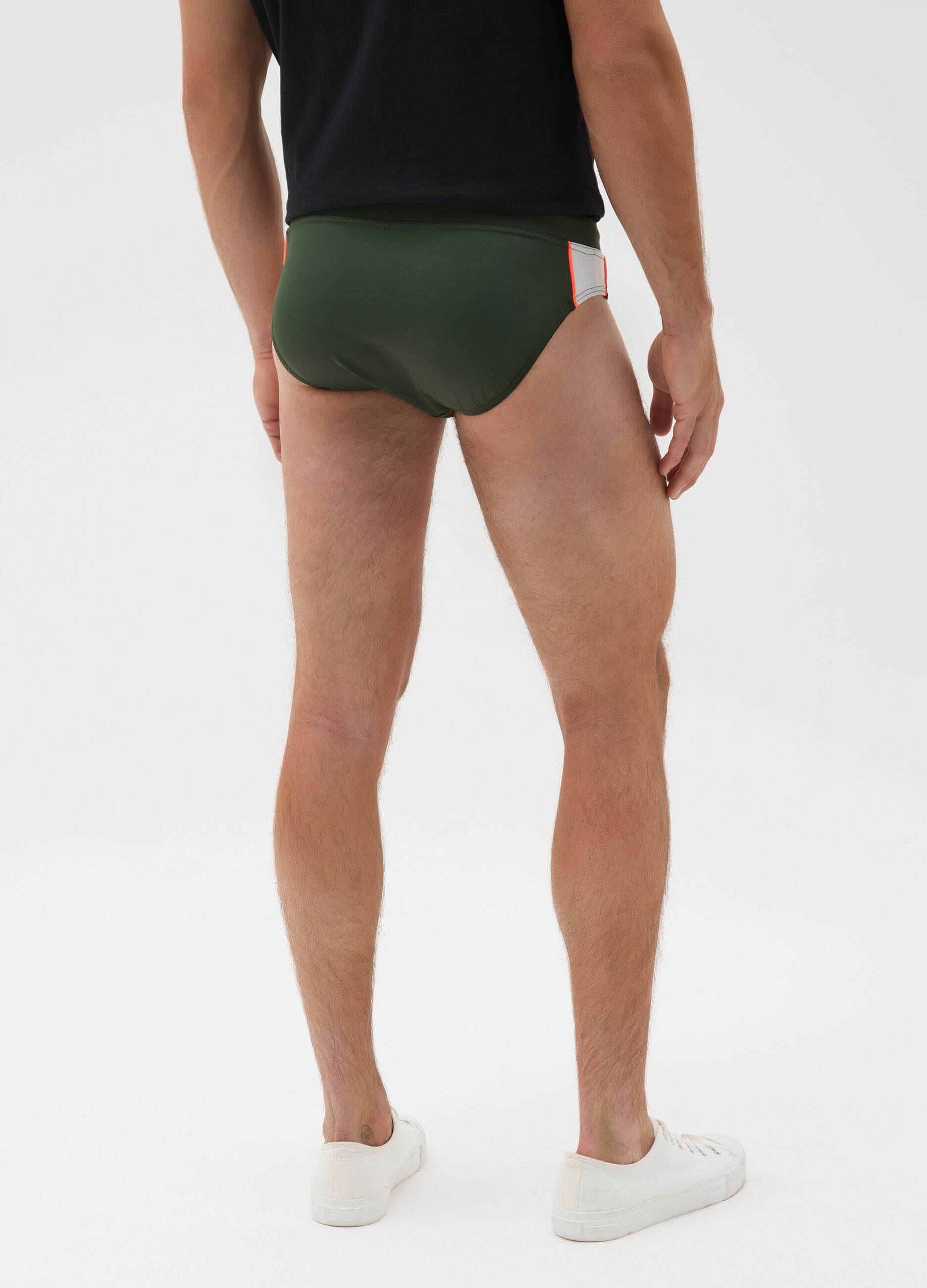 Slip da uomo in tessuto elasticizzato multicolor