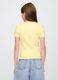Yellow Ribbed T-shirt with Fitted Cut_1