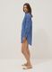 Blue striped pure cotton kaftan_2