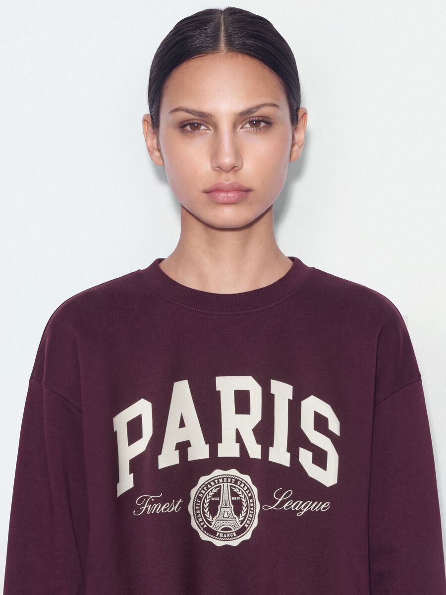 Purple cotton-blend crew-neck sweatshirt_2