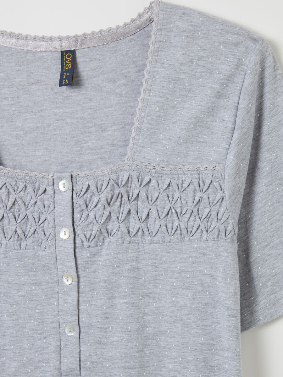 Micro polka dot nightdress with detail_5