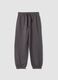Pantaloni jogger grigi in puro cotone organico_0