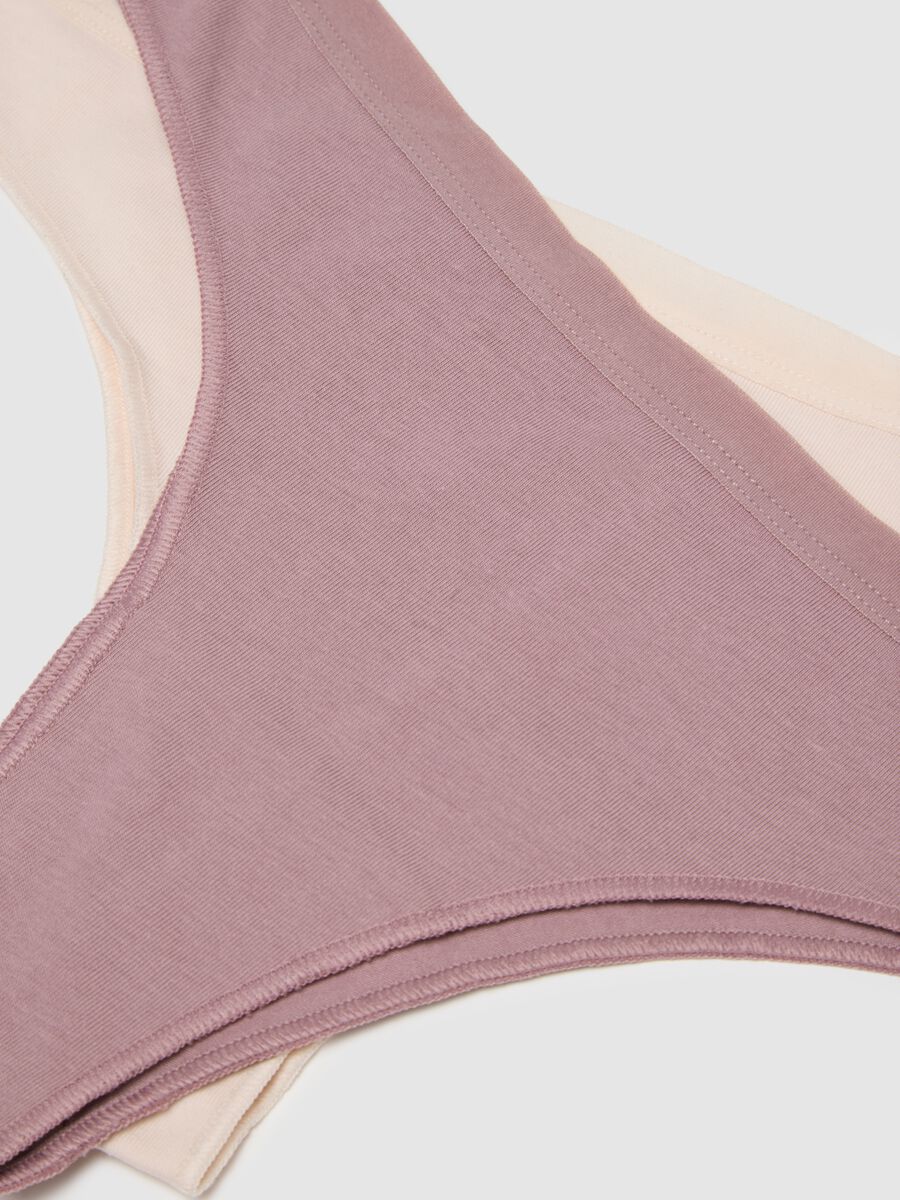 Twin-pack multicolour regular fit stretch cotton Brazilian briefs_5