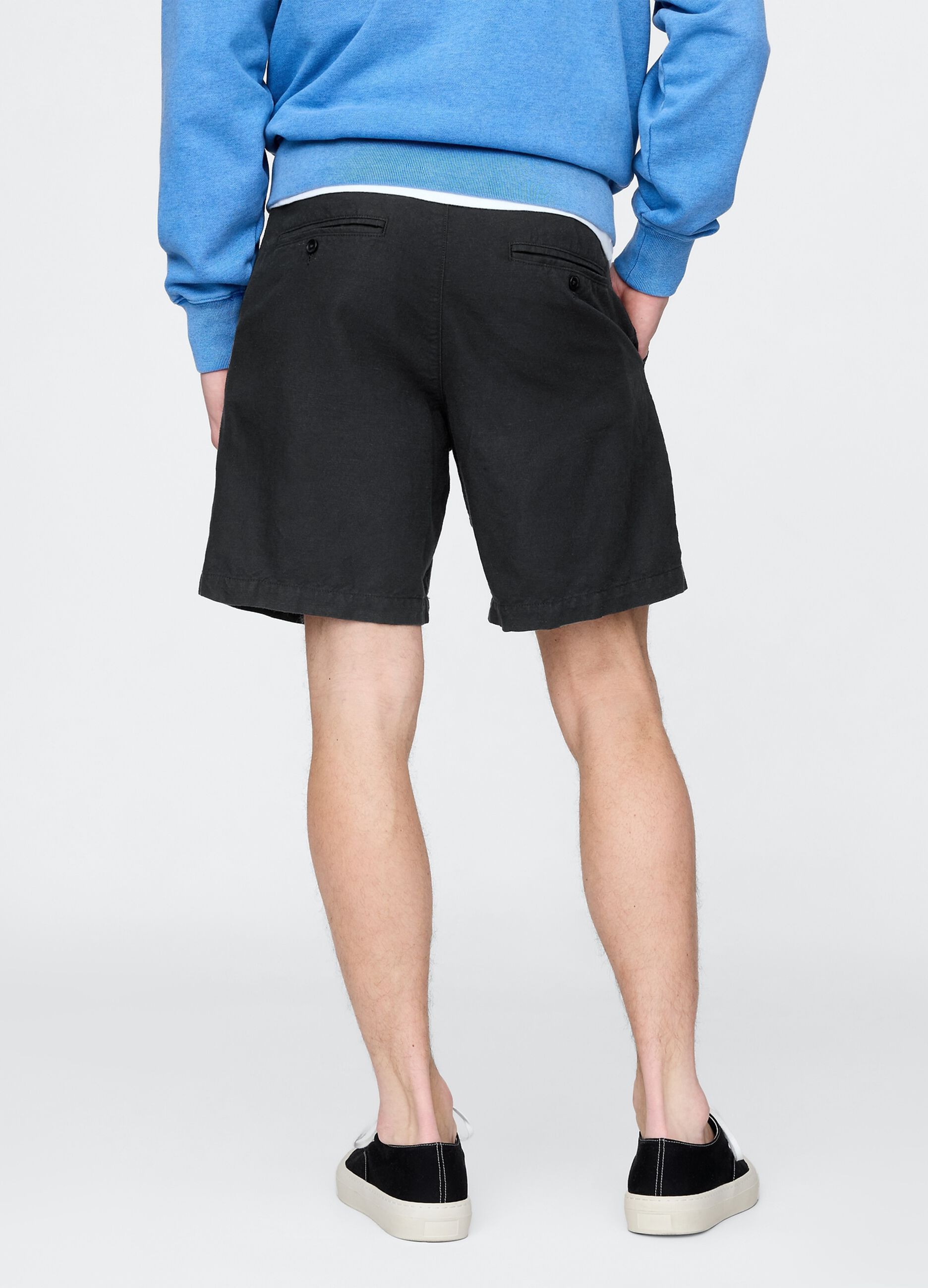 Shorts neri in lino e cotone Gap