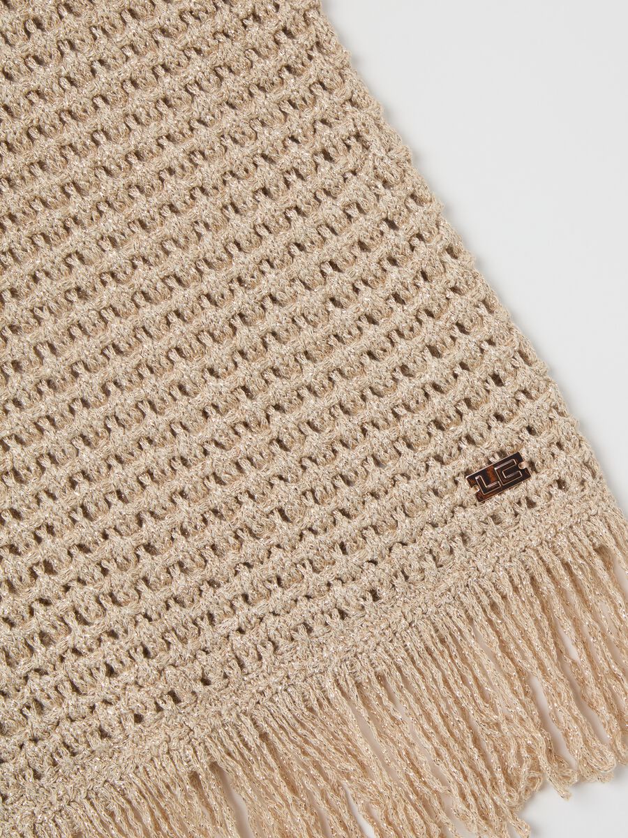Tank top crochet in lurex con frange_1