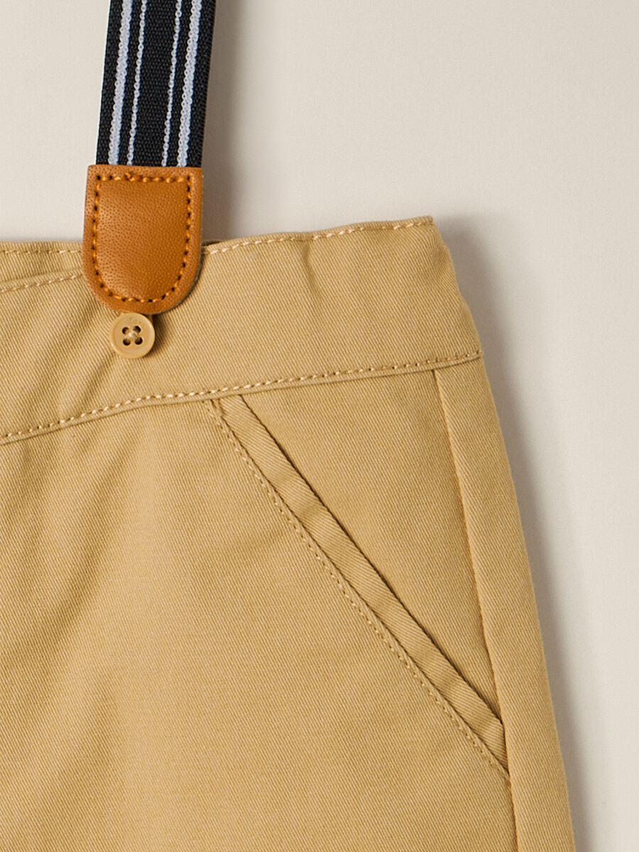 IANA newborn boy shorts in twill with braces_2