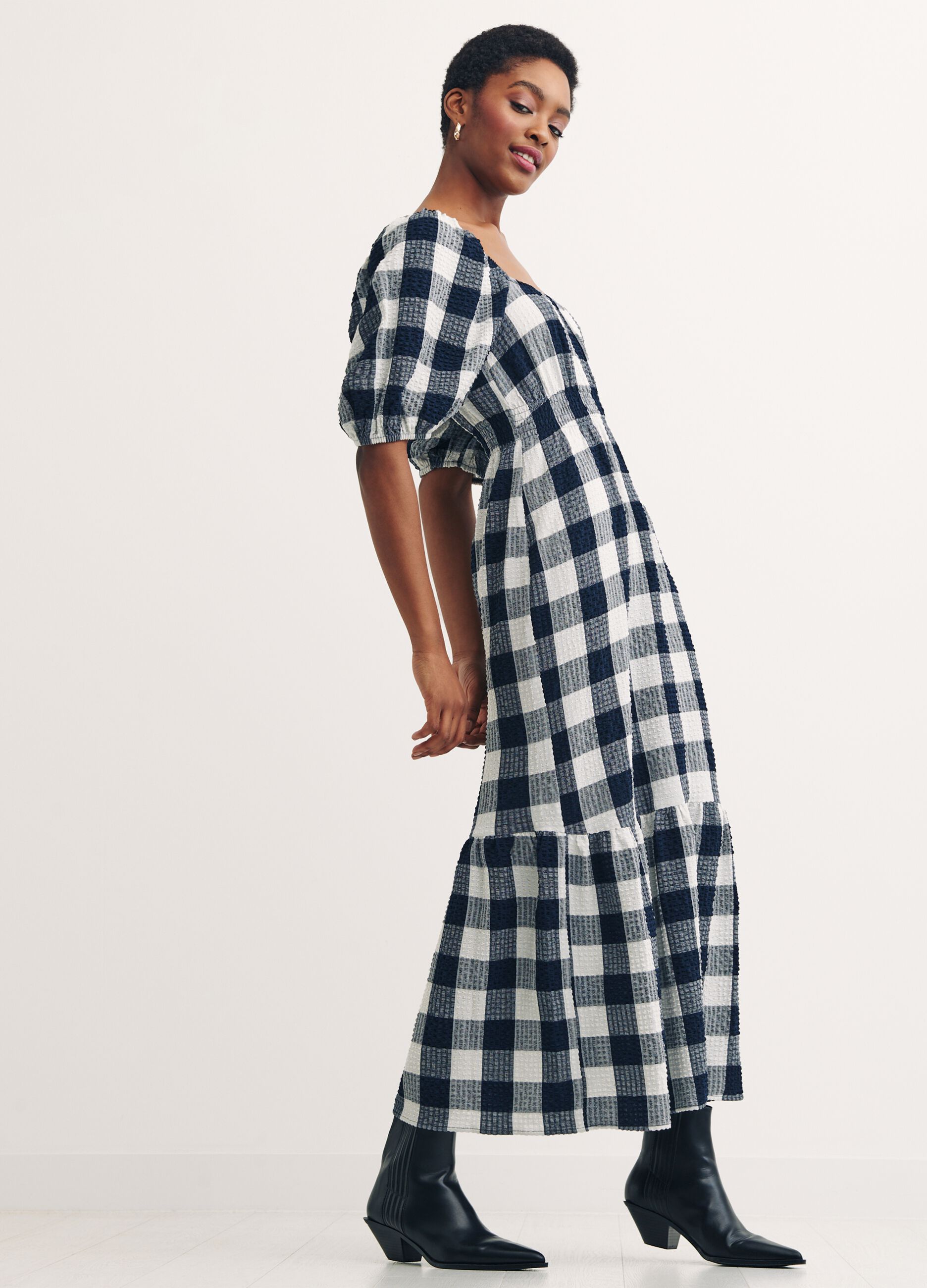 Nobody's Child long dress with gingham