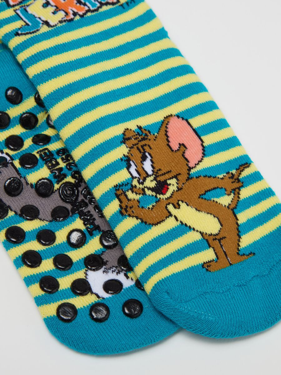 Tom & Jerry striped slipper socks_2