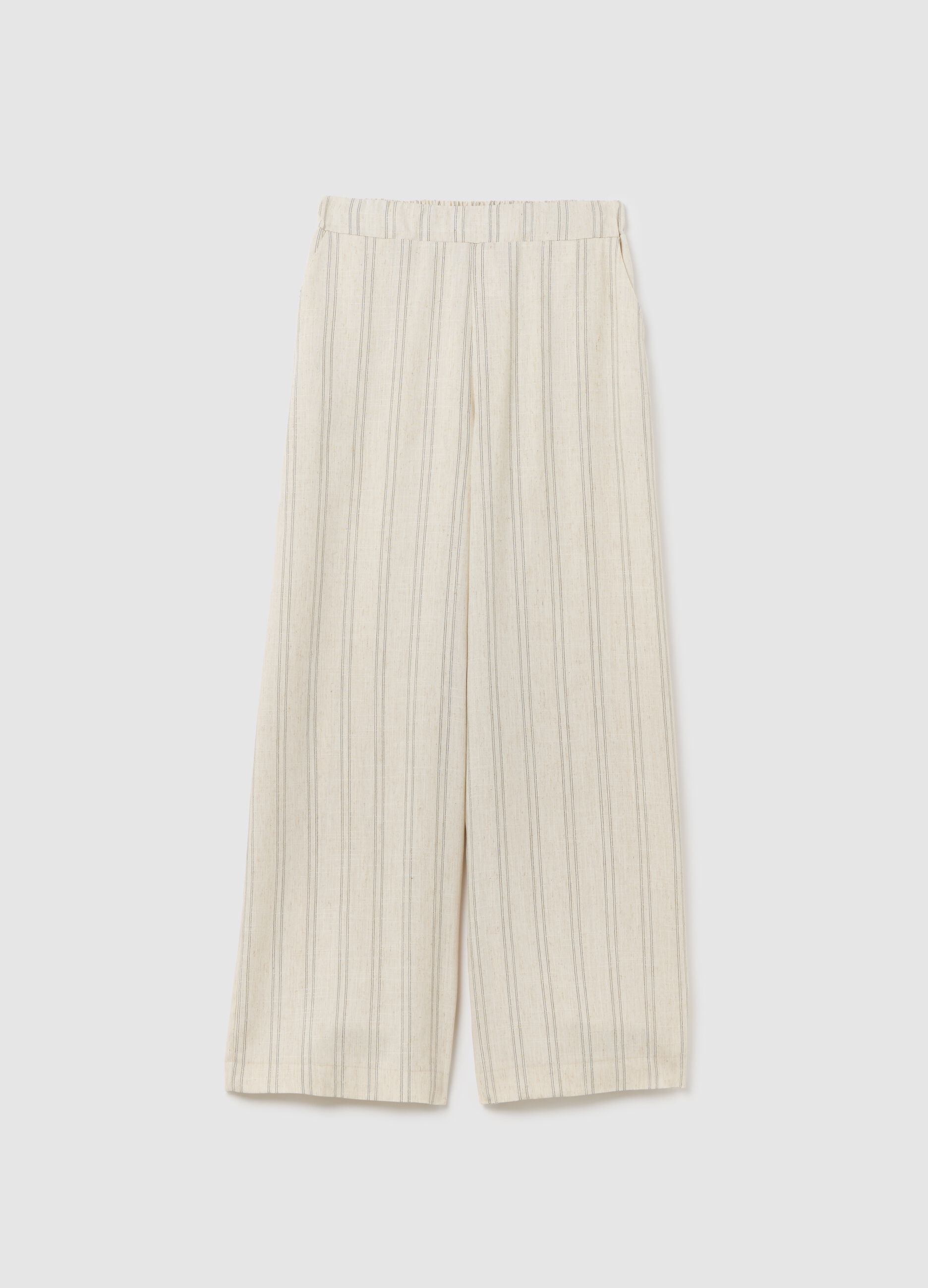 Women's Beige Regular Fit Trousers