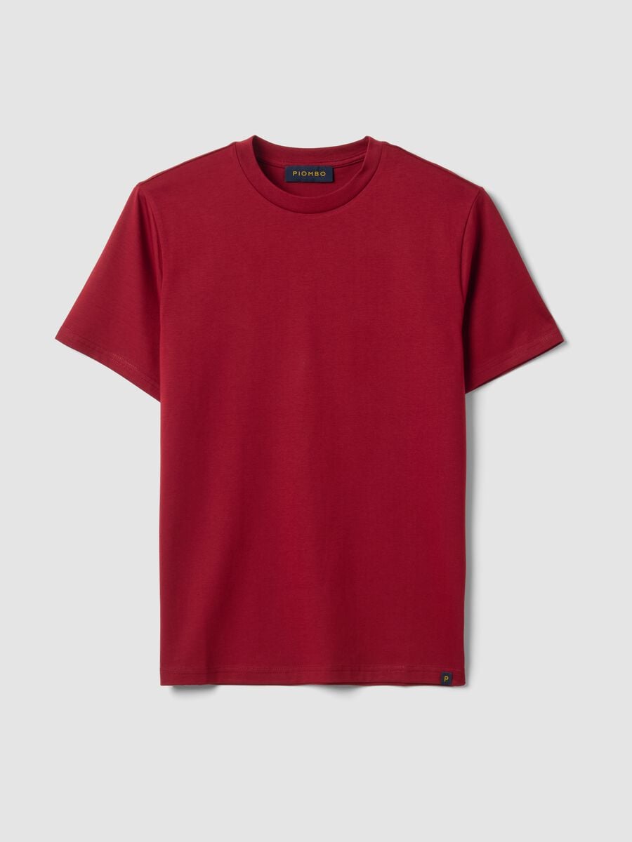 T-shirt girocollo rossa in puro cotone Supima regular fit_4