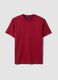 Red Supima cotton crew-neck T-shirt, regular fit_4